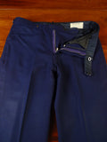 25/0784 vintage 1981 fulham road bespoke heavyweight navy blue worsted & mohair 3-piece suit 38 regular