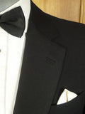 25/0778 vintage fulham road bespoke black barathea wool / grosgrain silk dinner suit 41 regular