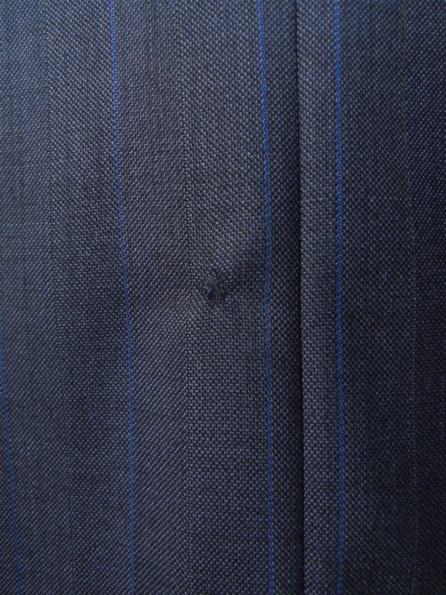 25/0779 william westmancott savile row canvassed blue pin-stripe wool suit 44 long