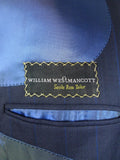 25/0779 william westmancott savile row canvassed blue pin-stripe wool suit 44 long