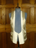 25/0792 immaculate tailor-made cream worsted morning waistcoat 39 extra long