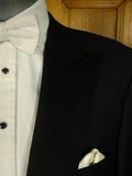 25/0786 immaculate quality 100% wool black evening tailcoat 46 long