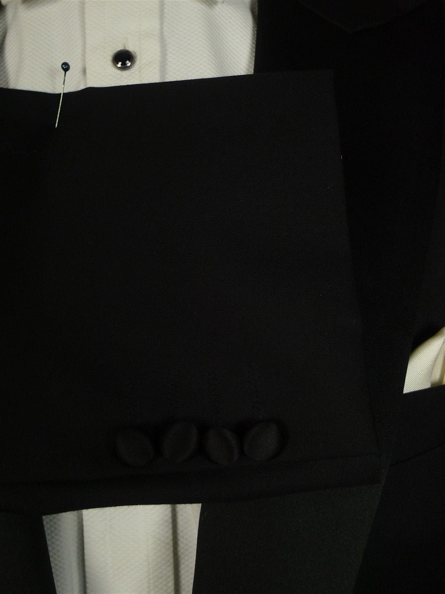 25/0786 immaculate quality 100% wool black evening tailcoat 46 long