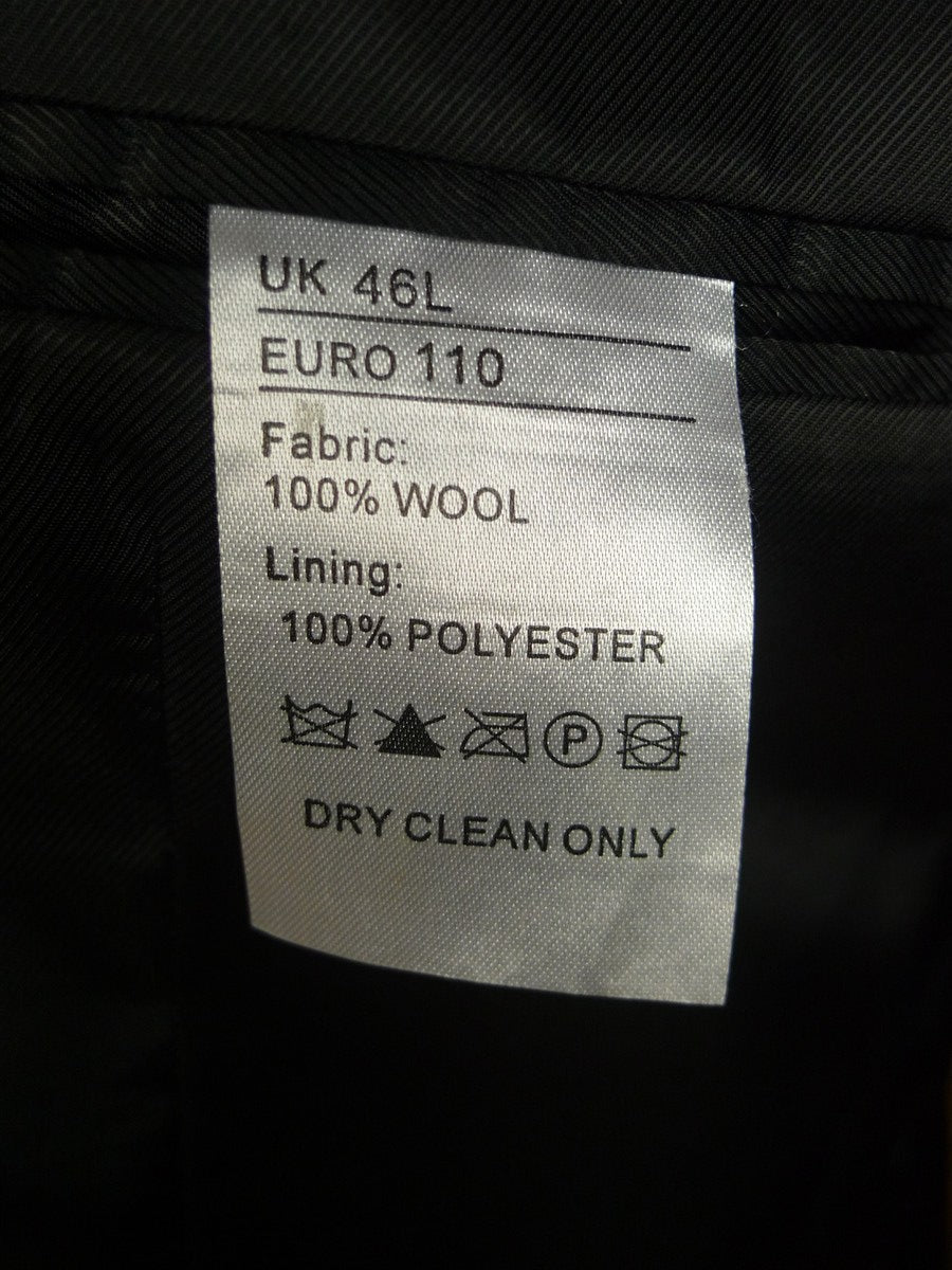 25/0786 immaculate quality 100% wool black evening tailcoat 46 long