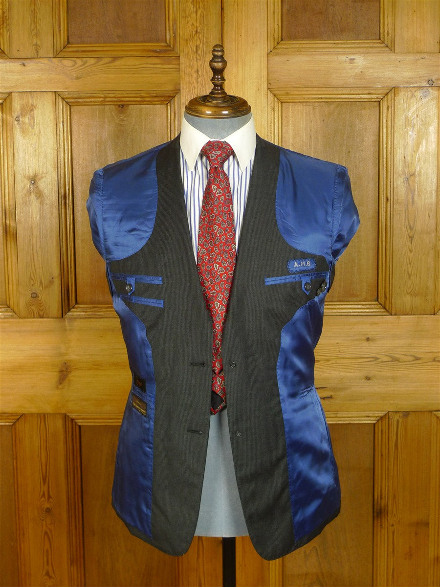 25/0782 immaculate 2012 senszio super 110s italian wool grey pin-stripe suit 36 short