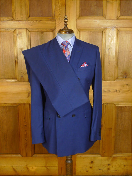 25/0783 immaculate harvie & hudson italian wool teal blue d/b suit 45 long