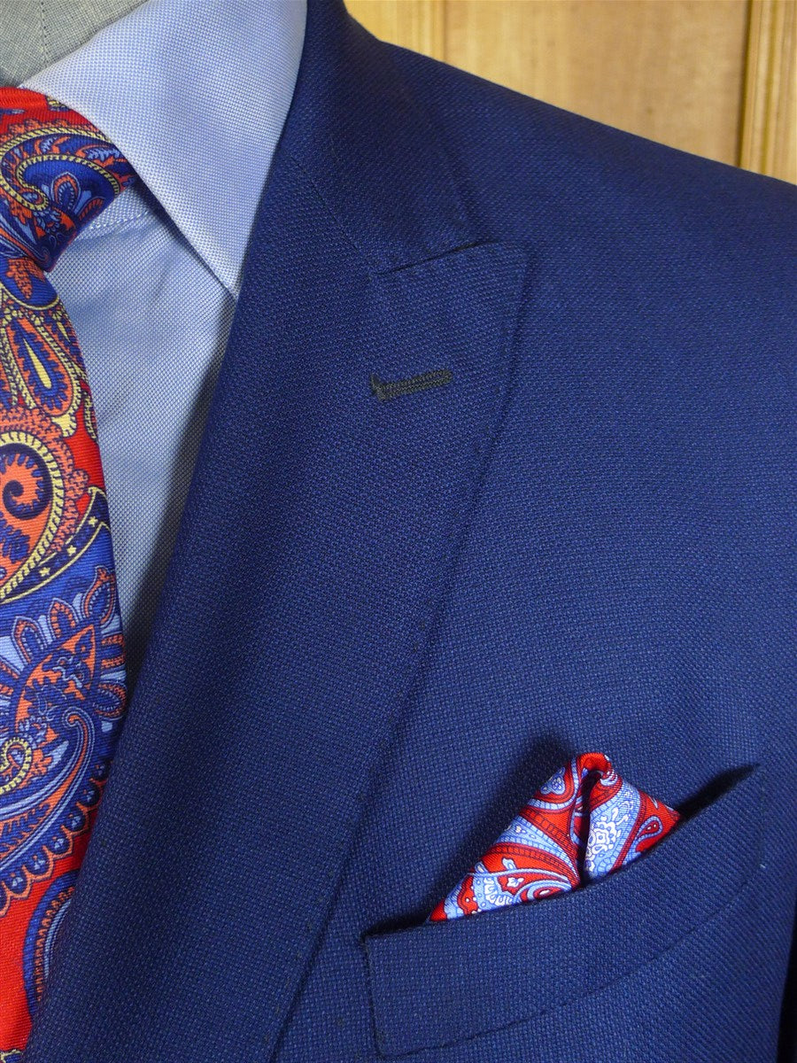 25/0783 immaculate harvie & hudson italian wool teal blue d/b suit 45 long