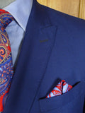 25/0783 immaculate harvie & hudson italian wool teal blue d/b suit 45 long