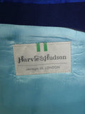 25/0783 immaculate harvie & hudson italian wool teal blue d/b suit 45 long