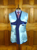 25/0783 immaculate harvie & hudson italian wool teal blue d/b suit 45 long
