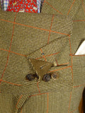 25/0766 immaculate 2008 ward & kruger savile row bespoke heavyweight gun check tweed jacket 40-41 long
