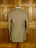 25/0766 immaculate 2008 ward & kruger savile row bespoke heavyweight gun check tweed jacket 40-41 long