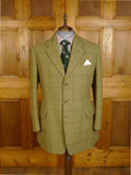 25/0785 vintage 1999 ward & kruger savile row bespoke heavyweight green wp check tweed suit 42-43 long
