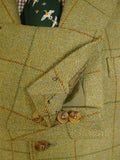 25/0785 vintage 1999 ward & kruger savile row bespoke heavyweight green wp check tweed suit 42-43 long