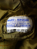 25/0785 vintage 1999 ward & kruger savile row bespoke heavyweight green wp check tweed suit 42-43 long