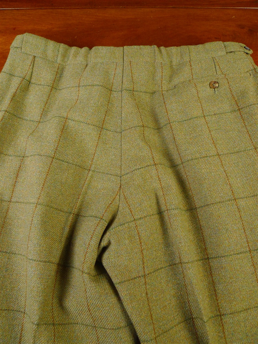 25/0785 vintage 1999 ward & kruger savile row bespoke heavyweight green wp check tweed suit 42-43 long