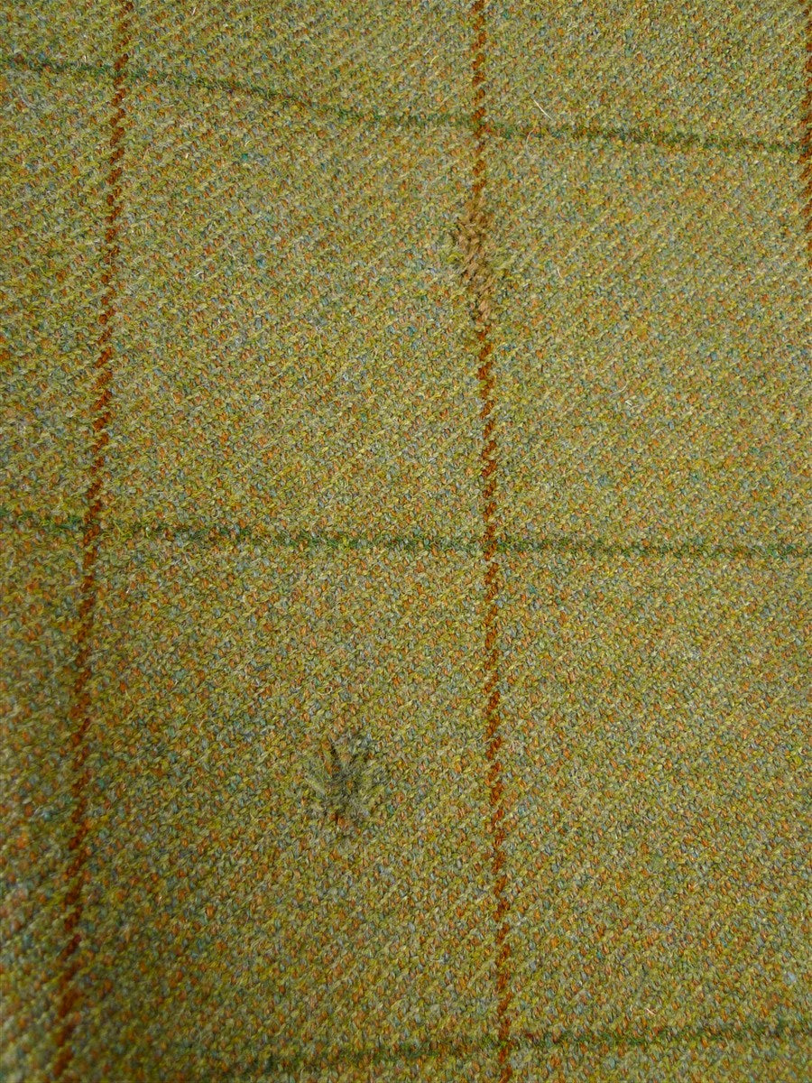 25/0785 vintage 1999 ward & kruger savile row bespoke heavyweight green wp check tweed suit 42-43 long