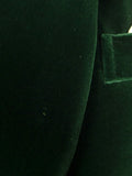25/0767 beautiful 1998 ward & kruger savile row bespoke bottle green silk-velvet d/b dinner / smoking jacket 43 long