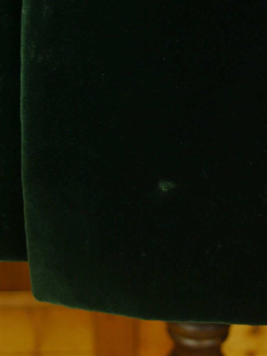25/0767 beautiful 1998 ward & kruger savile row bespoke bottle green silk-velvet d/b dinner / smoking jacket 43 long