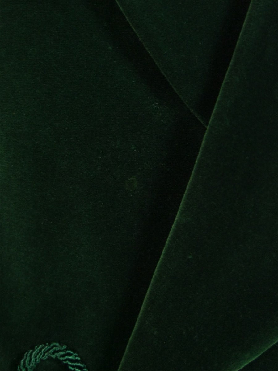 25/0767 beautiful 1998 ward & kruger savile row bespoke bottle green silk-velvet d/b dinner / smoking jacket 43 long