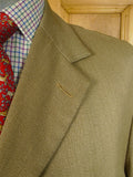 25/0789 superb extra-heavy 2006 ward & kruger savile row bespoke stone venetian wool covert coat overcoat 42-44 long