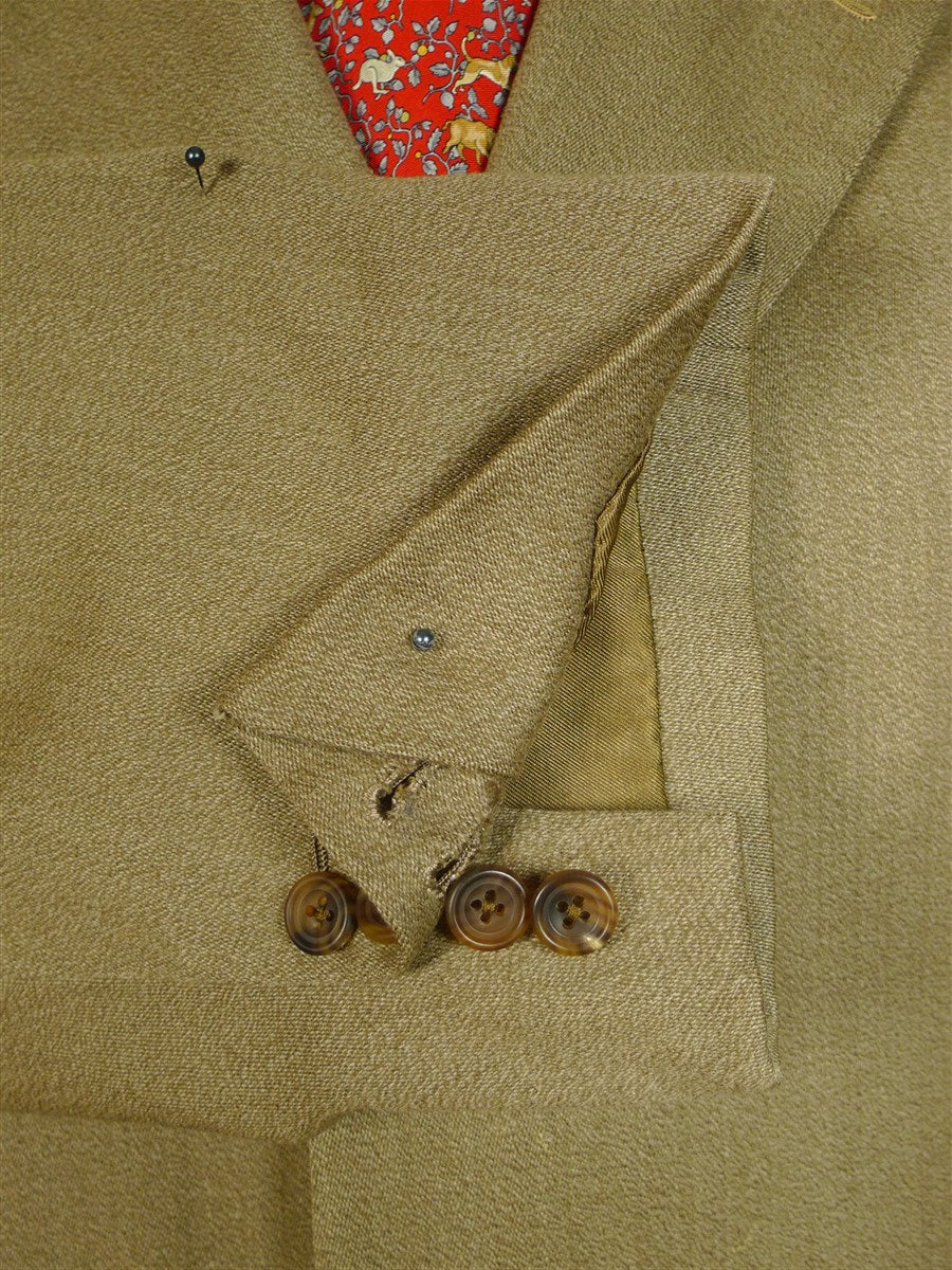 25/0789 superb extra-heavy 2006 ward & kruger savile row bespoke stone venetian wool covert coat overcoat 42-44 long