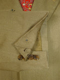 25/0789 superb extra-heavy 2006 ward & kruger savile row bespoke stone venetian wool covert coat overcoat 42-44 long