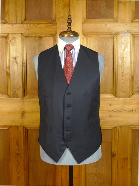 25/0797 bespoke tailored dark grey blue waistcoat 41 long