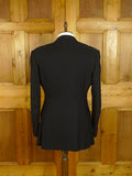 25/0805 vintage savile row bespoke black barathea peal lapel DJ dinner jacket 42 long