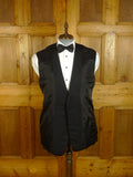 25/0815 ward & kruger 2009 savile row bespoke black wool / grosgrain peak lapel 42 long