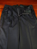 25/0801 immaculate modern bespoke tailored black fine wool evening trouser 36