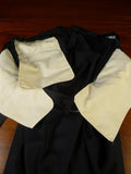 25/0801 immaculate modern bespoke tailored black fine wool evening trouser 36