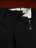 25/0815 ward & kruger 2009 savile row bespoke black wool / grosgrain peak lapel 42 long