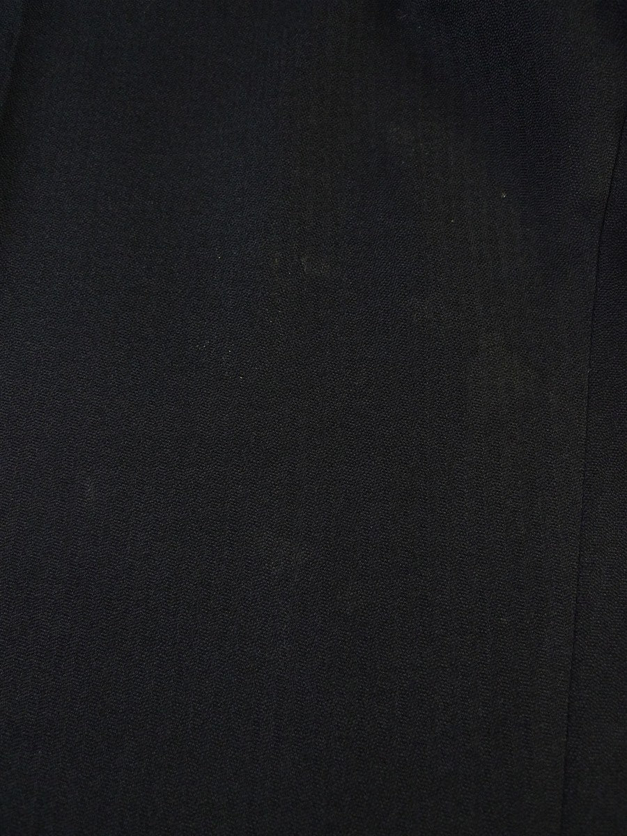 25/0815 ward & kruger 2009 savile row bespoke black wool / grosgrain peak lapel 42 long
