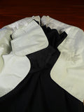 25/0815 ward & kruger 2009 savile row bespoke black wool / grosgrain peak lapel 42 long