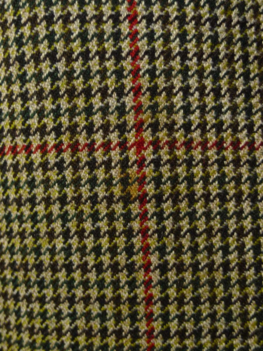 25/0804 vintage savile row bespoke gun check tweed jacket 39-40 long