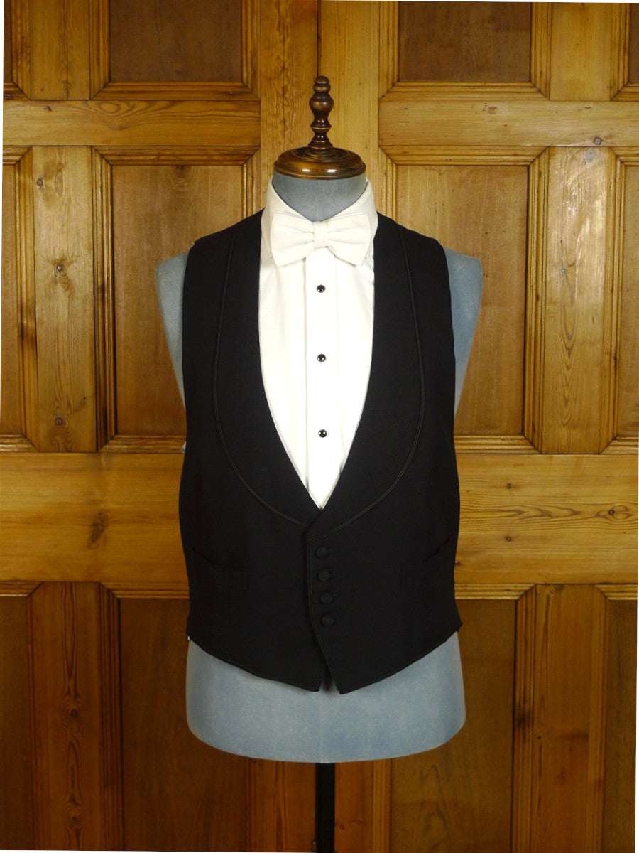 25/0798 immaculate 2009 ward & kruger savile row bespoke black shawl evening waistcoat 41 long