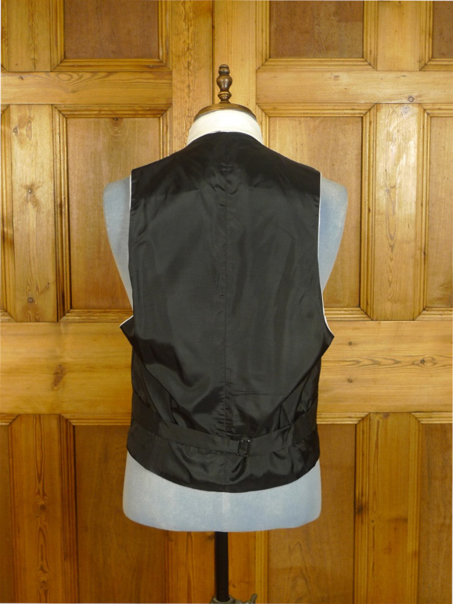 25/0798 immaculate 2009 ward & kruger savile row bespoke black shawl evening waistcoat 41 long