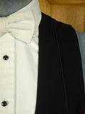 25/0798 immaculate 2009 ward & kruger savile row bespoke black shawl evening waistcoat 41 long