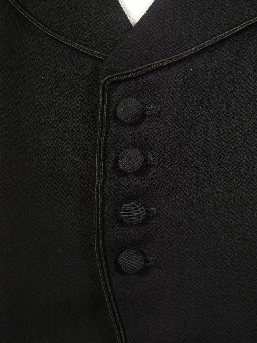 25/0798 immaculate 2009 ward & kruger savile row bespoke black shawl evening waistcoat 41 long
