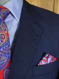 25/0812 ward & kruger 2013 savile row bespoke dark teal blue wool & mohair suit 41-42 long