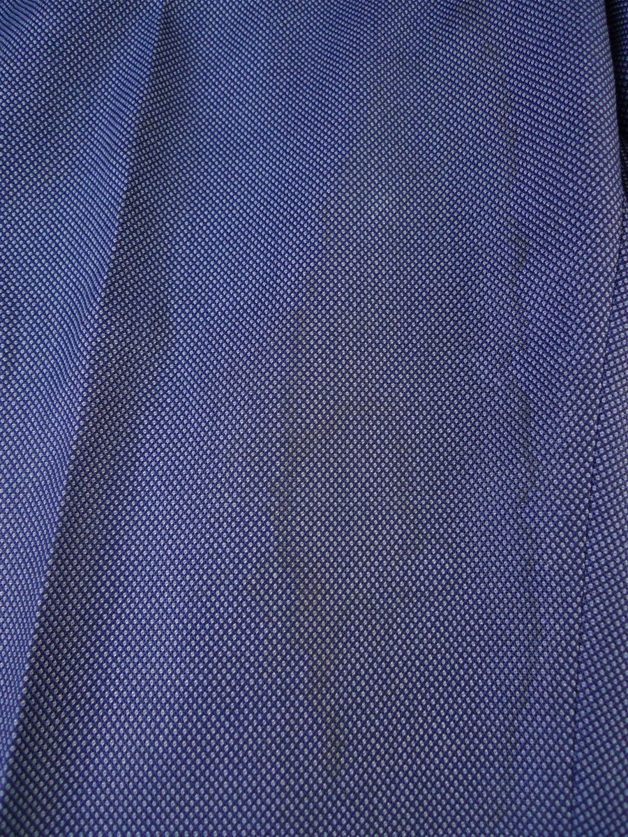 25/0816 redwood & feller 2012 savile row bespoke blue birds-eye weave worsted suit 42 long