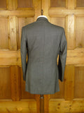 25/1002 ward & kruger 2009 savile row bespoke grey birds-eye weave worsted suit 41 long