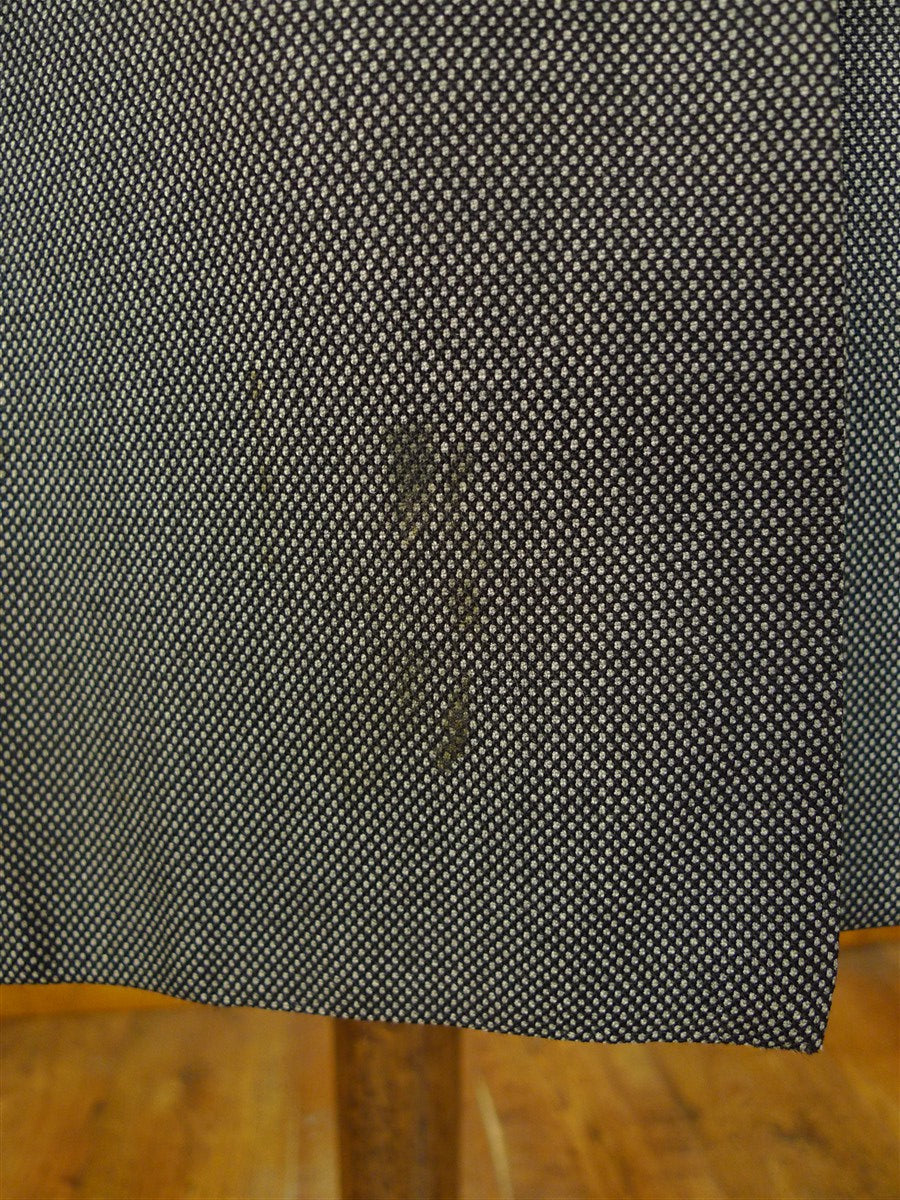 25/1002 ward & kruger 2009 savile row bespoke grey birds-eye weave worsted suit 41 long
