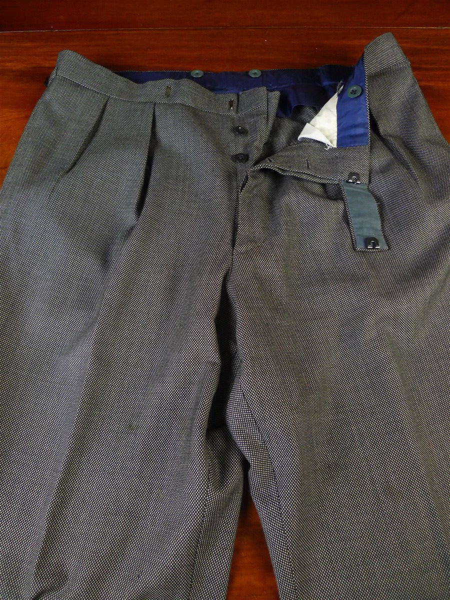 25/1002 ward & kruger 2009 savile row bespoke grey birds-eye weave worsted suit 41 long
