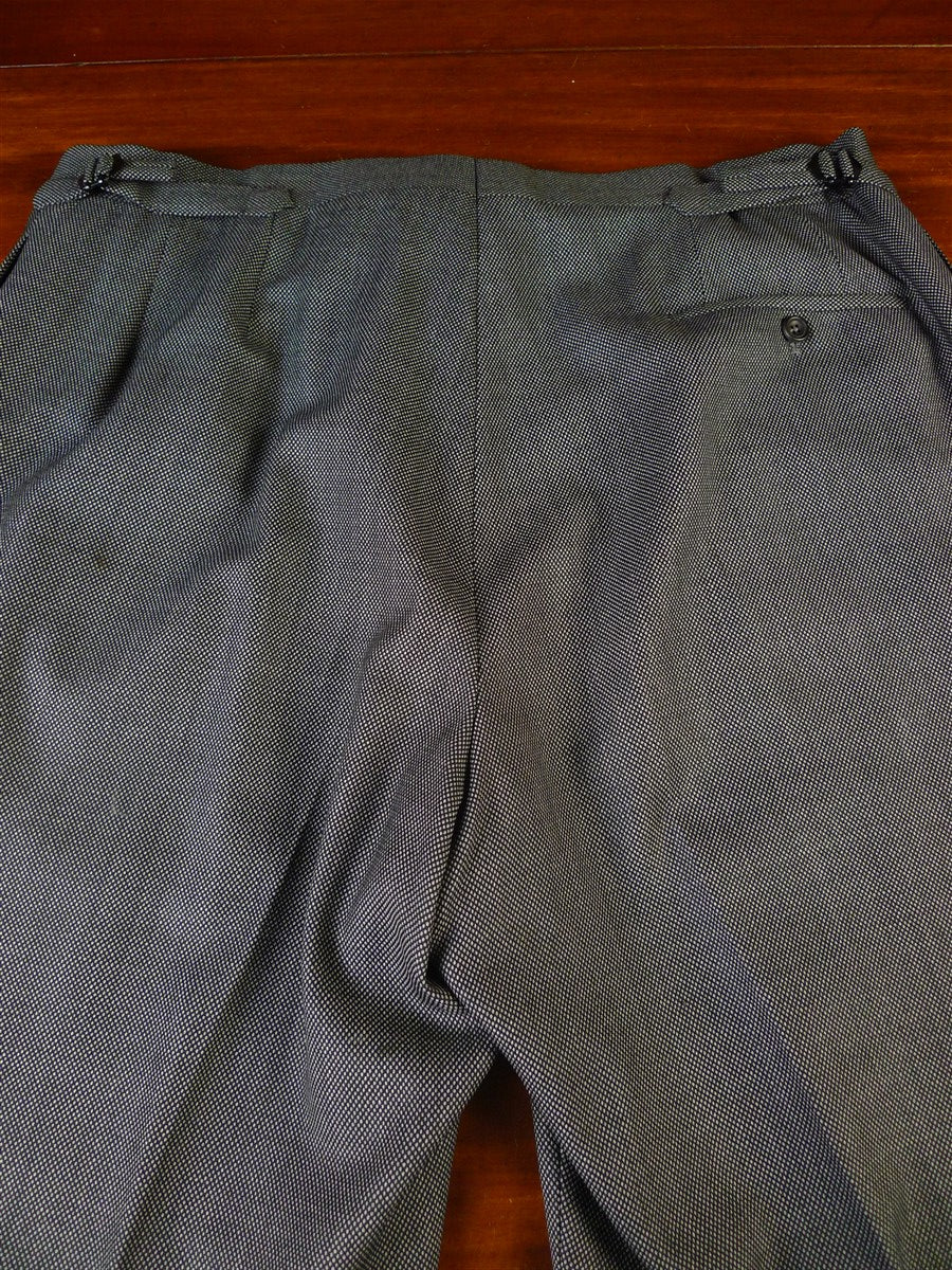 25/1002 ward & kruger 2009 savile row bespoke grey birds-eye weave worsted suit 41 long