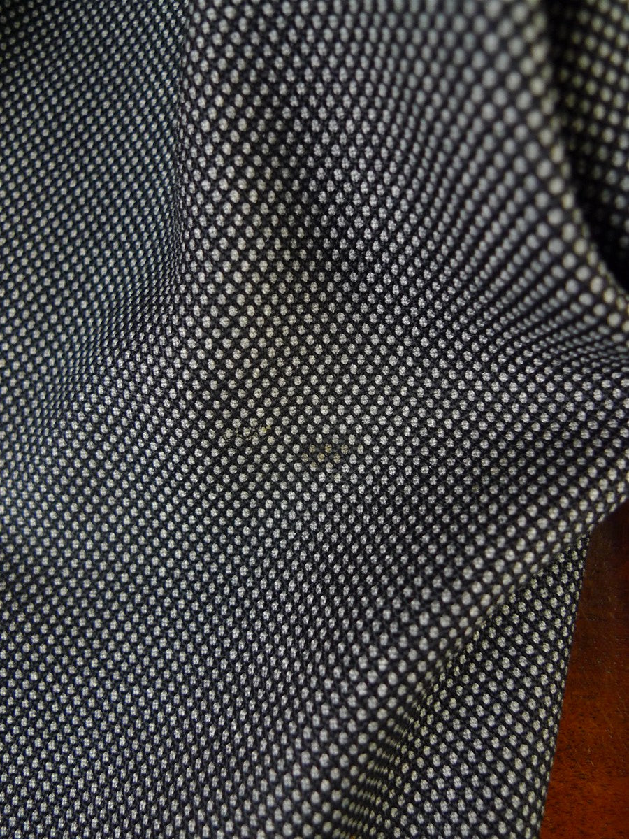 25/1002 ward & kruger 2009 savile row bespoke grey birds-eye weave worsted suit 41 long