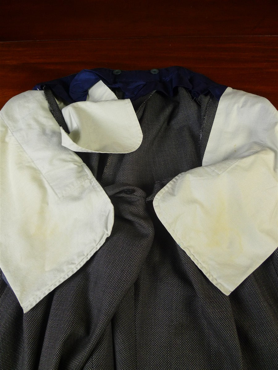 25/1002 ward & kruger 2009 savile row bespoke grey birds-eye weave worsted suit 41 long