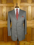 25/0901 ward & kruger 2008 savile row bespoke grey herringbone worsted suit 40-41 long