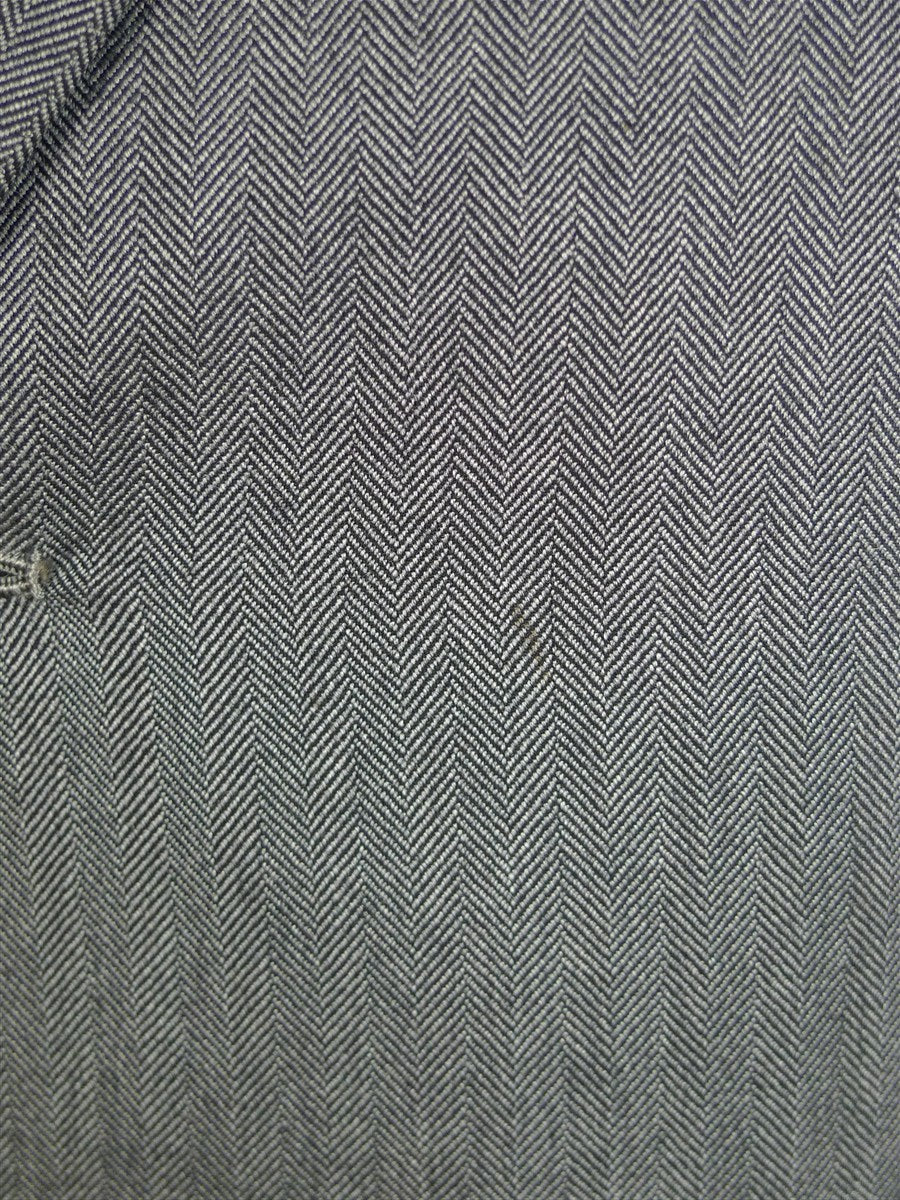 25/0901 ward & kruger 2008 savile row bespoke grey herringbone worsted suit 40-41 long